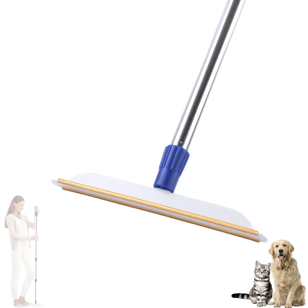 ANLIZY Carpet Rake — 60" Adjustable Pet Hair Remover for Carpet, Rugs & Upholstery